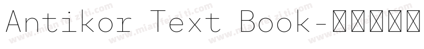 Antikor Text Book字体转换